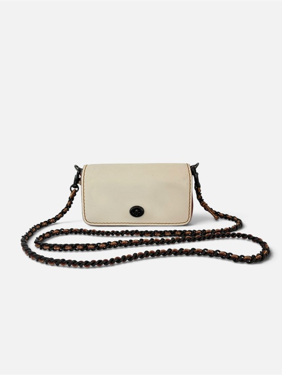 Coach Handbags - Coach Mini Crossbody in Ivory with Braided Dark Chain